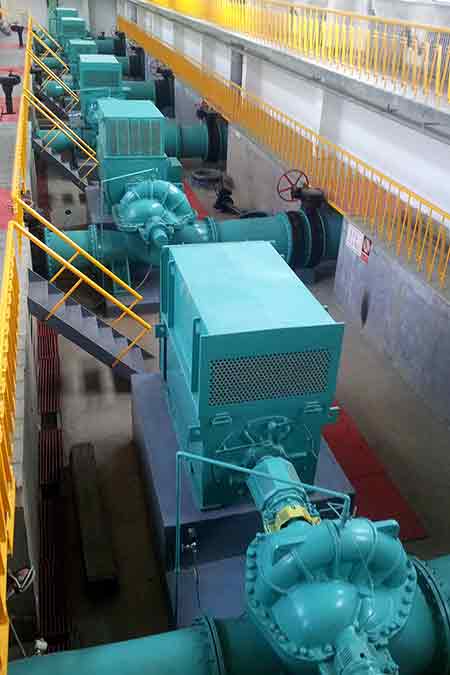 KPS系列單級雙吸離心泵在長春水務集團第三制水公司改造項目使用現場