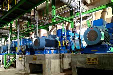 肯富來(lái)液環(huán)泵機(jī)組在印尼APP造紙廠使用現(xiàn)場(chǎng)